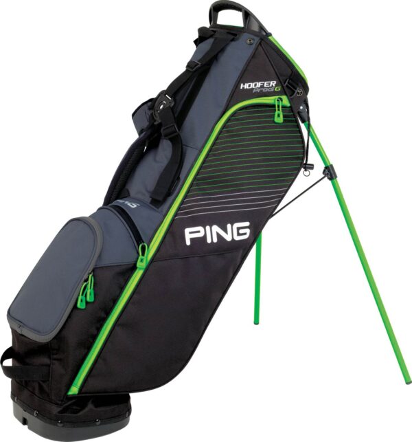 Ping Prodi G Junior Bærebag - Charcoal/Black/Electric Green