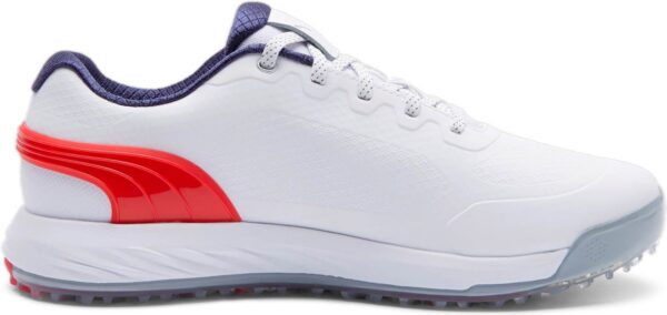 Puma Alphacat Nitro Vandtætte Herre Golfsko Uden Spikes - Puma White/For All Time Red/Puma Navy - Str. 44 1/2 Normal