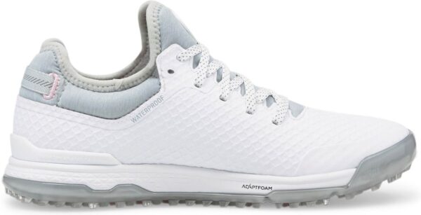 Puma Proadapt Alphacat Vandtætte Dame Golfsko Uden Spikes - Puma White/Puma Silver/Pink Lady - Str. 38 1/2 Normal