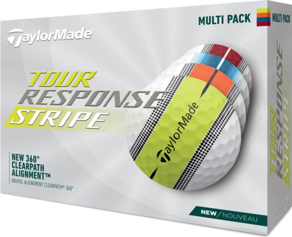 Taylormade Tour Response Stripe Golfbolde - Hvid/Multi