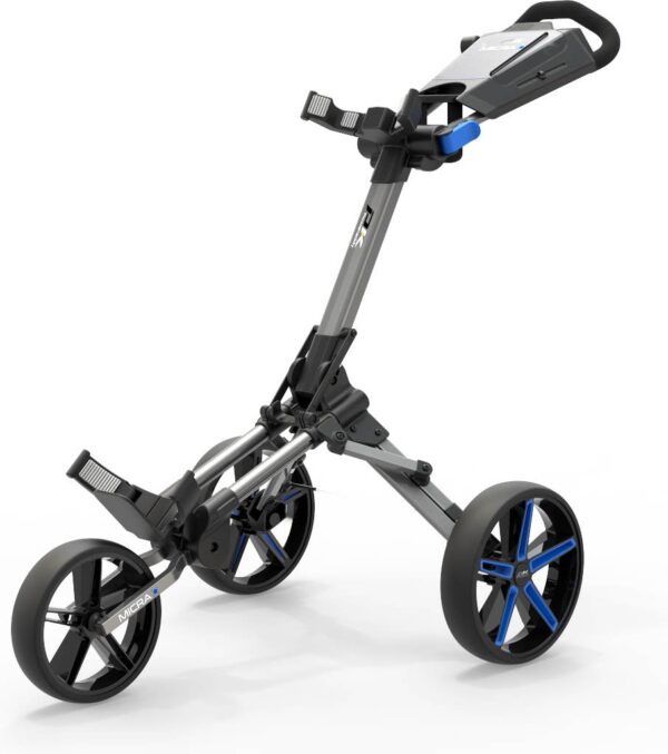 PowaKaddy Micra Golfvogn - Gun Metal/Blue