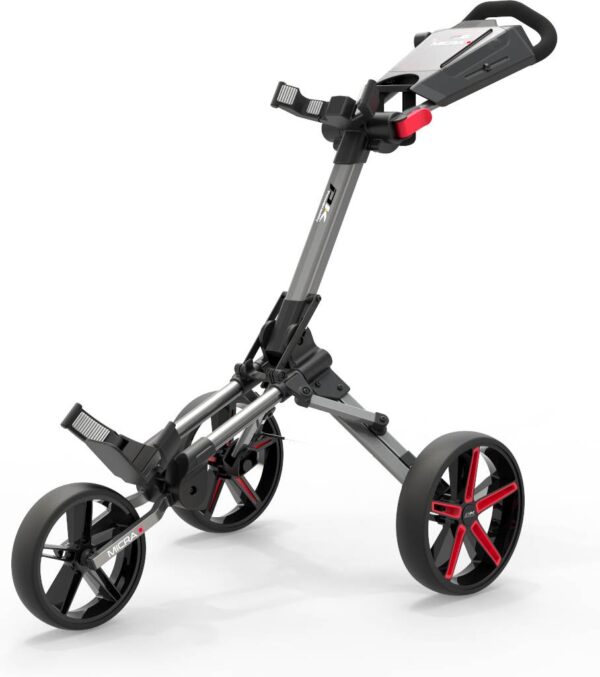 PowaKaddy Micra Golfvogn - Gun Metal/Red