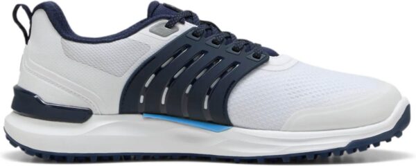 Puma IGNITE Elevate 2 Vandtætte Herre Golfsko Uden Spikes - Puma White/Deep Navy - Str. 44 1/2 Normal