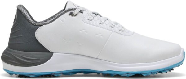 Puma Phantomcat Nitro Plus Vandtætte Herre Golfsko Med Spikes - Puma White/Slate Sky/Speed Blue - Str. 44 1/2 Normal